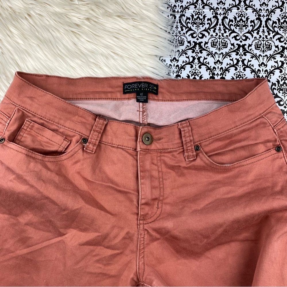 Forever 21+ : size : 12 : casual light pastel orange spring summer skinny jeans - Picture 4 of 7